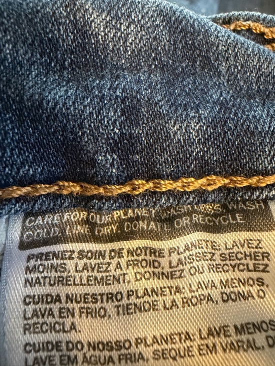 Levi's Dark Blue Distressed Skinny Jeans Size W/26 - Picture 5 of 7